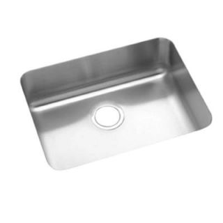 Elkay Lustertone Undermount Stainless Steel 21x15 5/8x7.5 0 Hole Single Bowl Kitchen Sink in Satin ELU2115