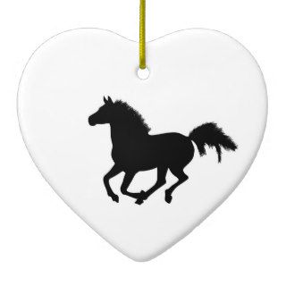 Horse galloping heart ornament, gift idea