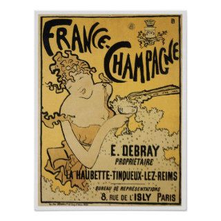 France Champagne Sparkling Wine Posters