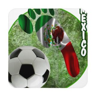 MEXICO SOCCER BALL PRODUCTS BEVERAGE COASTERS