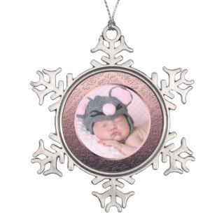 Custom Photo Snowflake Christmas Ornaments