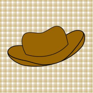 Cowboy Hat illustration. Brown. Acrylic Cut Out