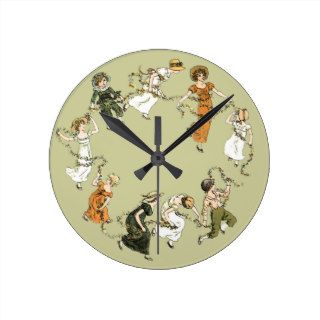 Kate Greenaway May Flower Dancers Clock