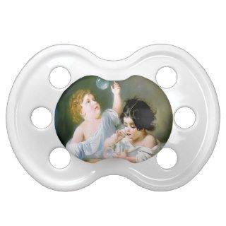 Children Blowing Bubbles Painting Pacifiers
