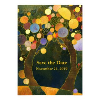 Love Trees Art Nouveau Style Save the Date Invites