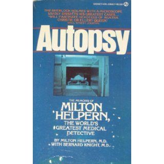 Autopsy Milton Helpern 9780451086075 Books