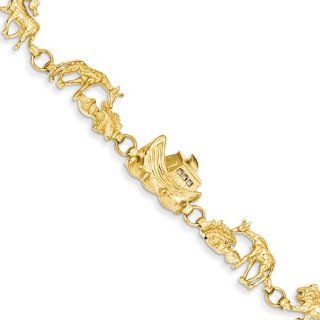 14k Yellow Gold Noah's Ark Bracelet Jewelry