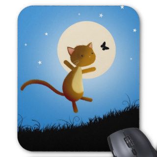 cat follow your dreams   mouse pad