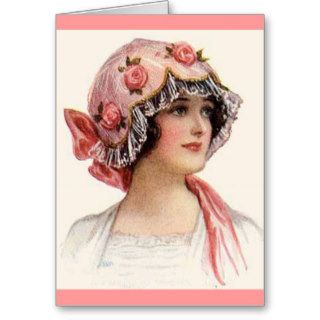 Vintage   Women's Hats Illustration Card