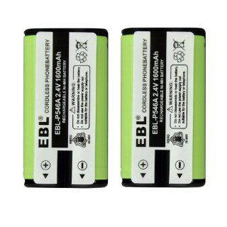 2 Pack Rechargeable Cordless Phone Battery Replacement for Panasonic HHR P546A KX TGA100N KX FPG381 KX TG2205 AT&T2400 2402 2430 2440 2455, 2.4volt 1600mah