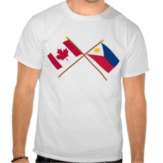 Canada and Philippines Crossed Flags Shirts