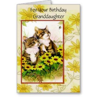 A Happy Birthday Granddaughter Card Cats