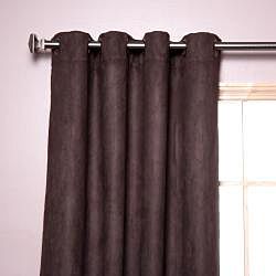 Faux Suede Grommet 84 inch Insulated Blackout Curtain Pair Curtains