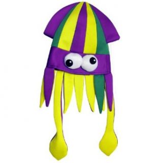Mardi Gras Funny Squid Hat Clothing