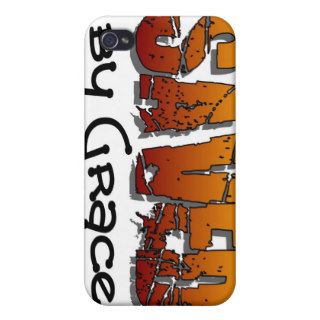 Saved by grace Christian design Case For iPhone 4