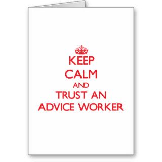Keep Calm and Trust an Advice Worker Cards