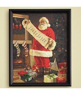 Personalized Santa's List Canvas Wall Art   Decorative Plaques