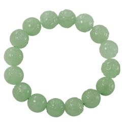 Gems For You Carved Dragon Jade Bead Stretch Bracelet Gems For You Gemstone Bracelets