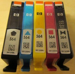 Genuine HP 564 5 Color Combo Pack of Black, Cyan, Magenta, Yellow and Photo Black sealed in HP wrapper   not for use in Photosmart Printers Electronics