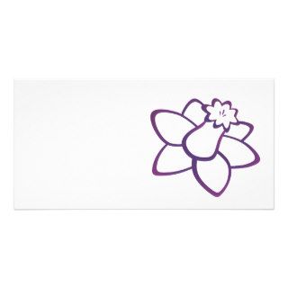 Purple Daffodil Custom Photo Card