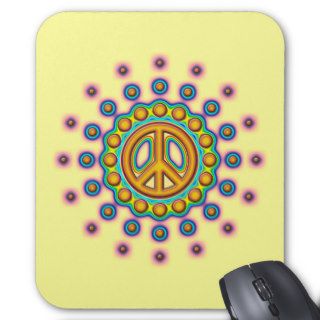 FAR OUT PEACE SIGN MOUSE PAD