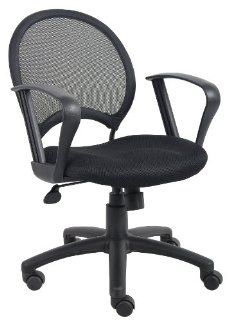Mesh Chair With Loop Arms Black  