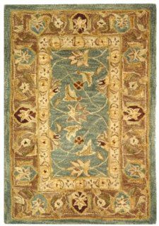 Safavieh Anatolia Collection AN549B 2 Handmade Blue and Brown Hand Spun Wool Area Rug, 2 Feet by 3 Feet  