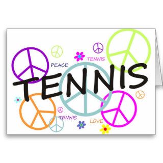Tennis Colored Peace Signs Card
