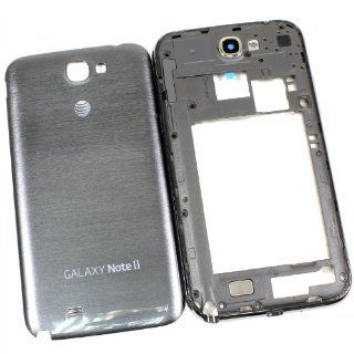 RBC Battery Back Door Cover + Bezel Frame Housing Replacement For Samsung Galaxy Note 2 i317 AT&T   Titanium Gray Cell Phones & Accessories
