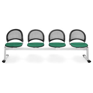OFM Moon Series Green 4 seat Chair OFM Visitor Chairs