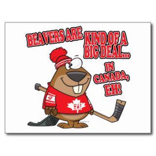 beavers kind of big deal in canada post card