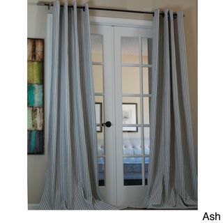 Ava Stripe Linen Blend 96 inch Curtain Panel Curtains