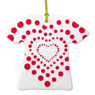love   dotted heart christmas ornament