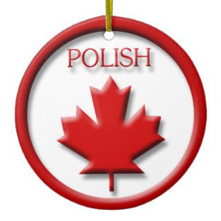 Canada Polish Christmas Ornaments
