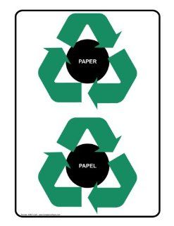 Paper Sign NHB 14223 Recycling / Trash / Conserve  Business And Store Signs 