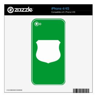 Shield template decal for iPhone 4S