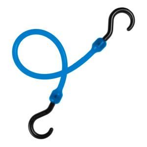 The Perfect Bungee 18 in. Polyurethane Bungee Cord with Molded Nylon Hooks in Blue PC18BL