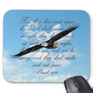 Wings as Eagles, Isaiah 4031 Christian Bible Mouse Pads