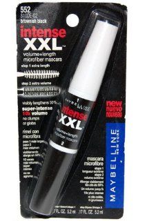 Maybelline Intense XXL Volume + Length Microfiber Mascara 551 Very Black  Beauty