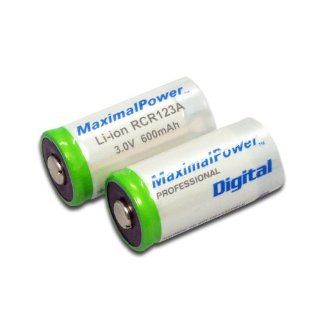 Maximal Power RCR123A Rechargeable Li ion battery for RCR123A, RCR123, CR123A, CR123, CR16340, 16340, CR17335, CR17335SE, 17335, CR17345 and 17345 Electronics