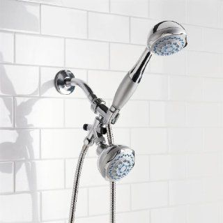 Brylanehome 5 Function Deluxe Shower Head/Massager   Hand Held Showerheads