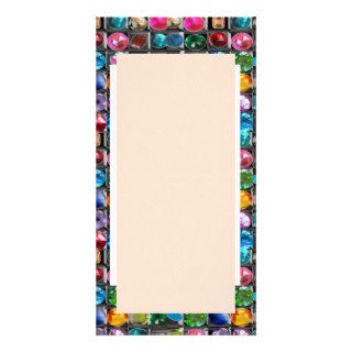 Amazing Grace BORDER FRAME GEM PEARL JEWELS Personalized Photo Card