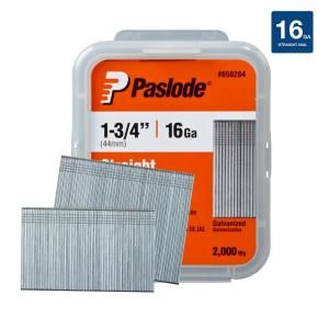 Paslode 1 3/4 in. x 16 Gauge Galvanized Straight Finish Nails (2,000 Pack) 650284