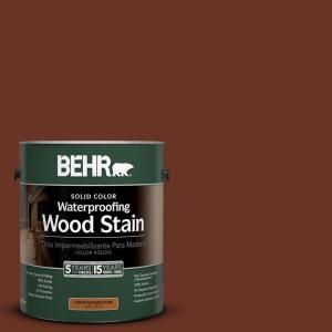 BEHR 1 gal. #SC 118 Terra Cotta Solid Color Waterproofing Wood Stain 21301