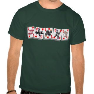 crazy cards poker hand tee shirt