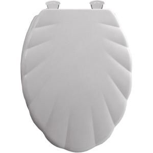 Mayfair Sculptured Shell Lift Off Elongated Closed Front Toilet Seat in White 122EC 000