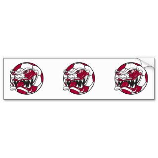 angry mean extreme soccer ball graphic bumper sticker