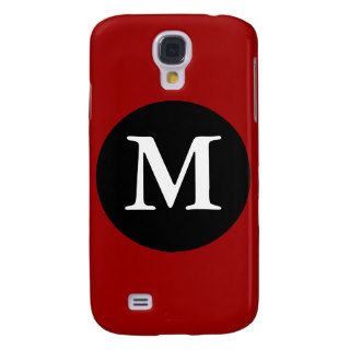 M Initial M Letter M Red Black iPhone 3 Speck Case Samsung Galaxy S4 Covers