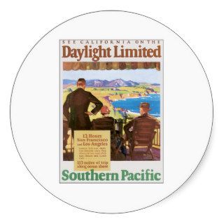 Vintage California CA Travel Poster Art Sticker