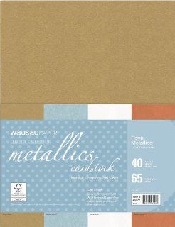 Neenah Creative Collection Specialty Cardstock, 8.5 X 11 Inches, Royal Metallics Mix, 40 Count (46222)  Metallic Paper 